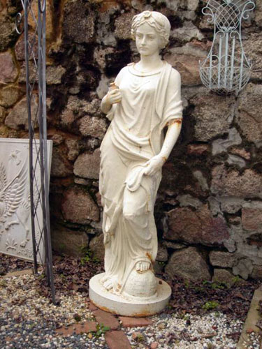 Life size cast iron neoclassical statue