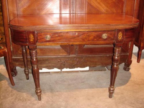 Regency Mahogany fold over tea table