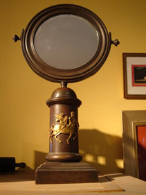 French Bronze table mirror Empire period