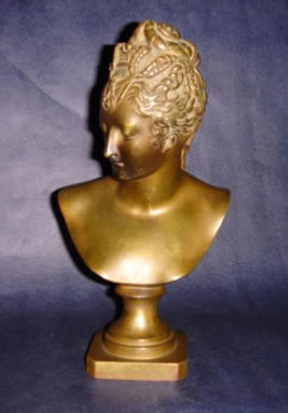 Ormolu bust of a French lady 